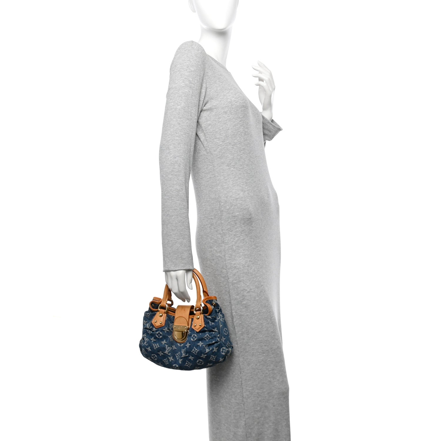 Louis Vuitton Monogram Denim Pleaty Blue 2 of 13