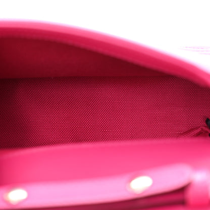 Gucci Calfskin Matelasse Monochrome Mini GG Marmont Top Handle Shoulder Bag Classic Fuxia 5 of 13