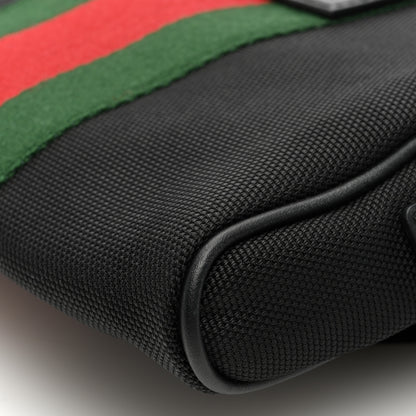 Gucci Canvas Web Slim Belt Bag Black 10 of 10