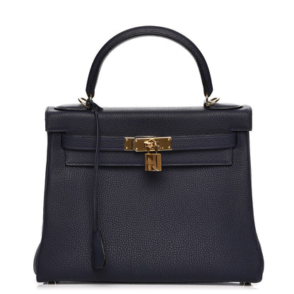 Hermes Togo Kelly Retourne 28 Bleu Nuit 1 of 33