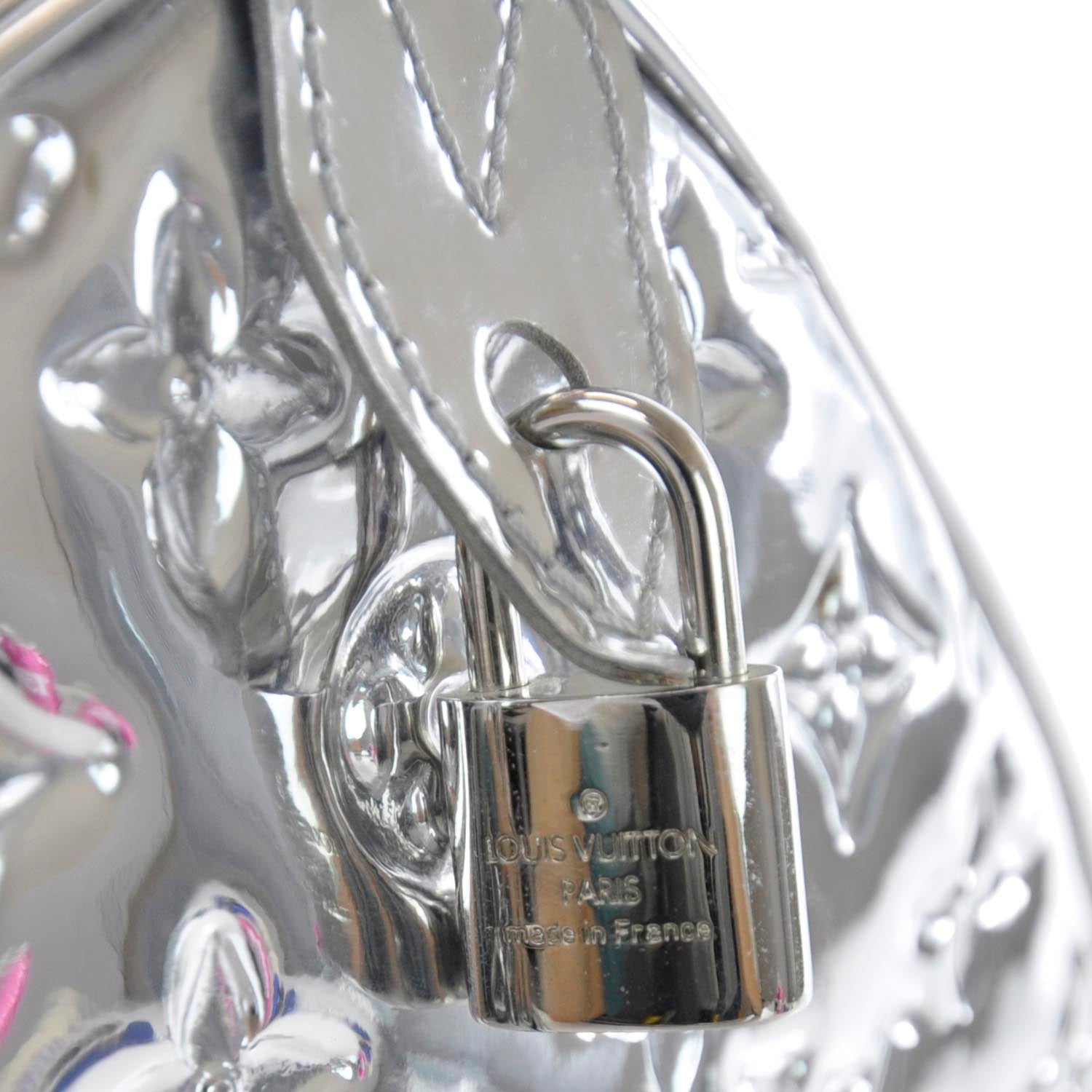 Louis Vuitton Monogram Miroir Speedy 35 Silver 5 of 9