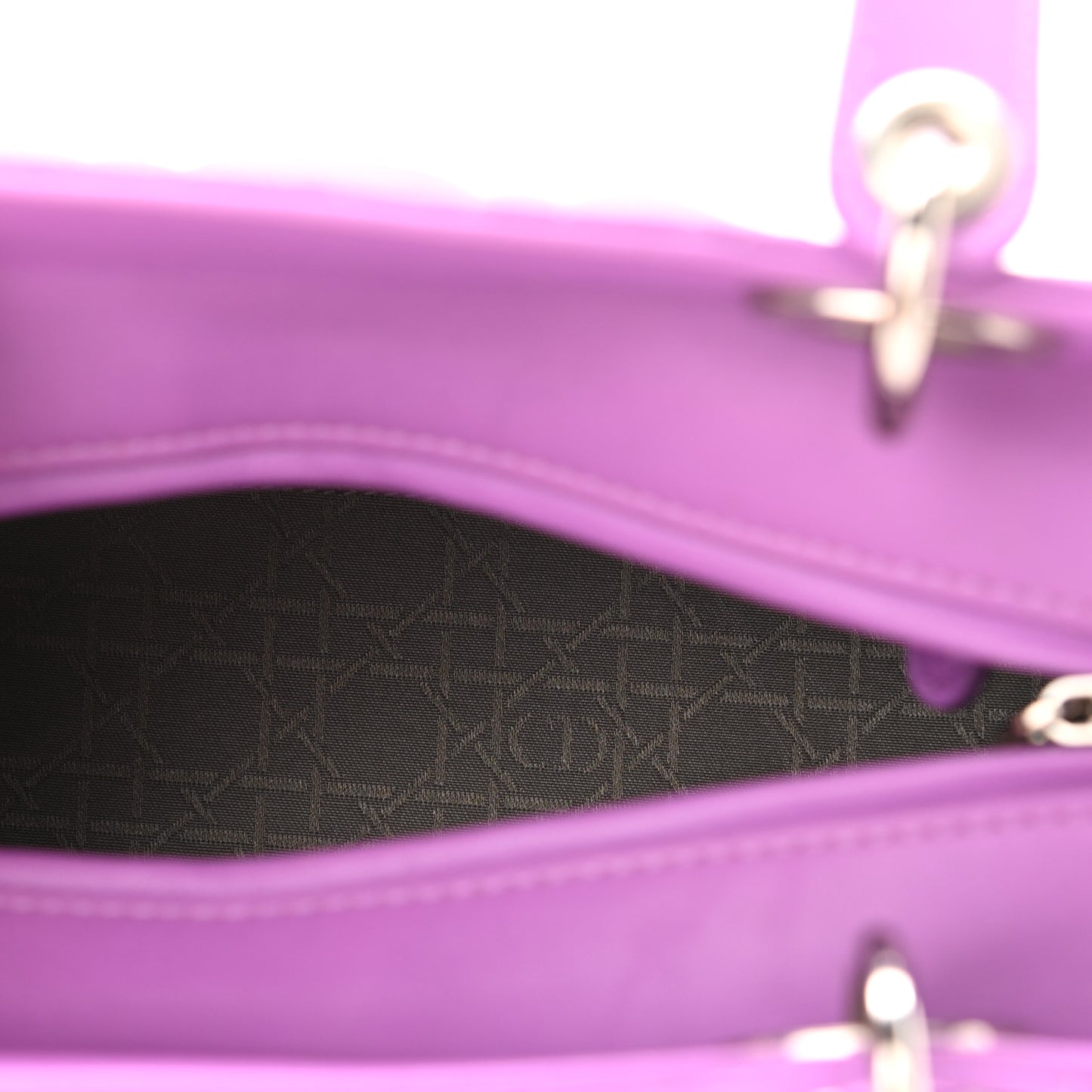 Lambskin Cannage Medium Lady Dior Purple