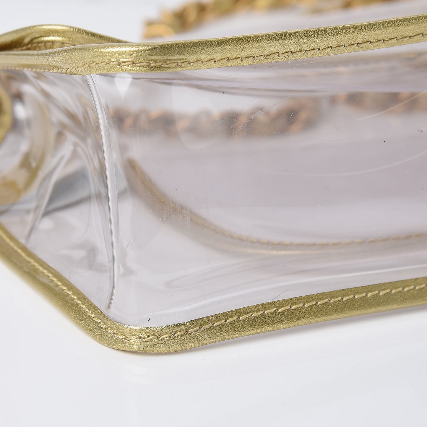 Lambskin Vinyl Large Naked Flap Gold
