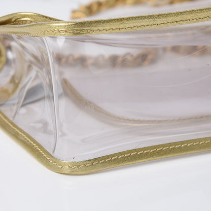 Chanel Lambskin Vinyl Large Naked Flap Gold 8 of 10