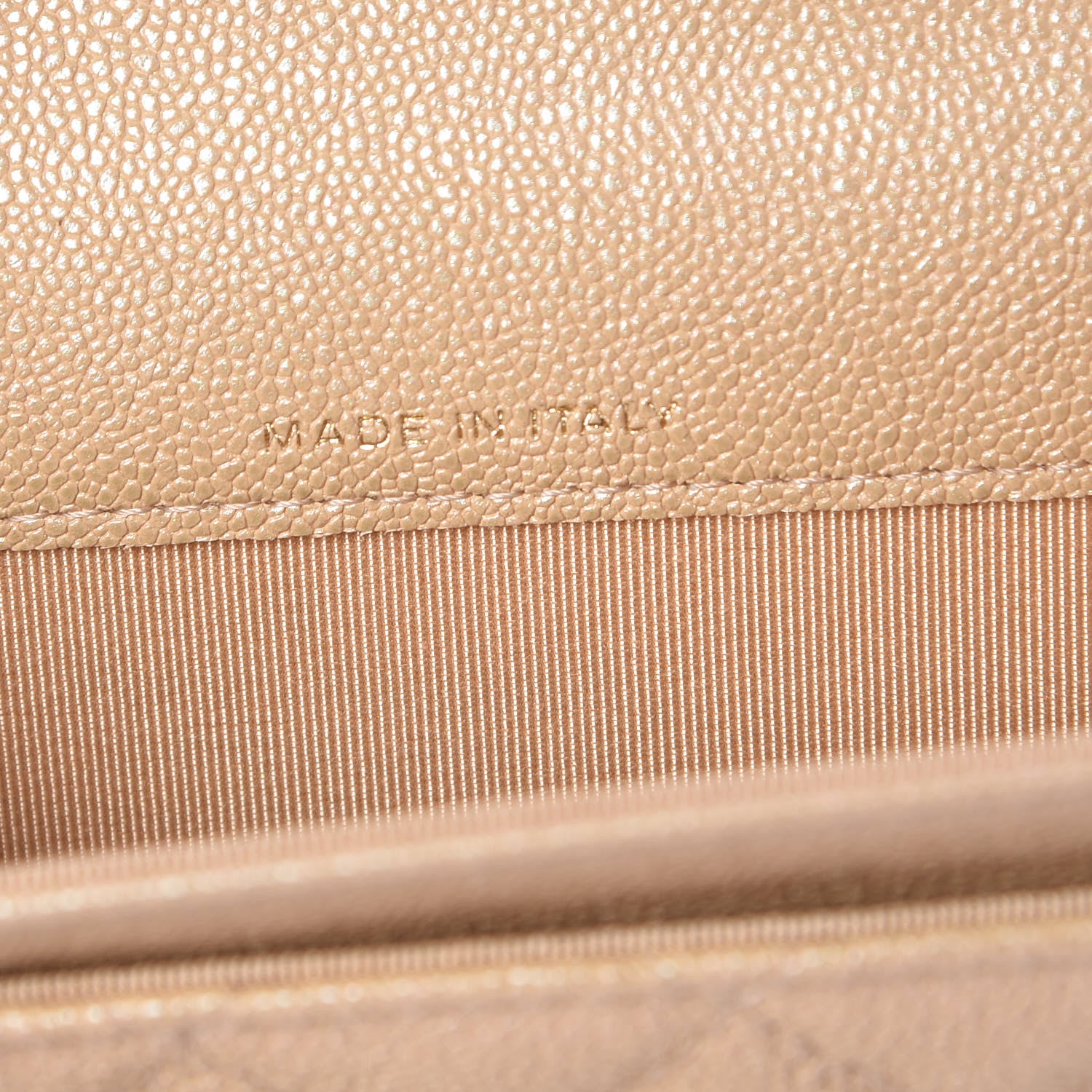 Chanel Iridescent Caviar Quilted Flap Card Holder Beige 7 of 9