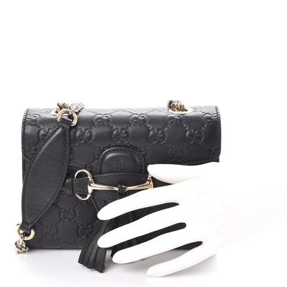 Gucci Guccissima Mini Emily Shoulder Bag Black 3 of 9