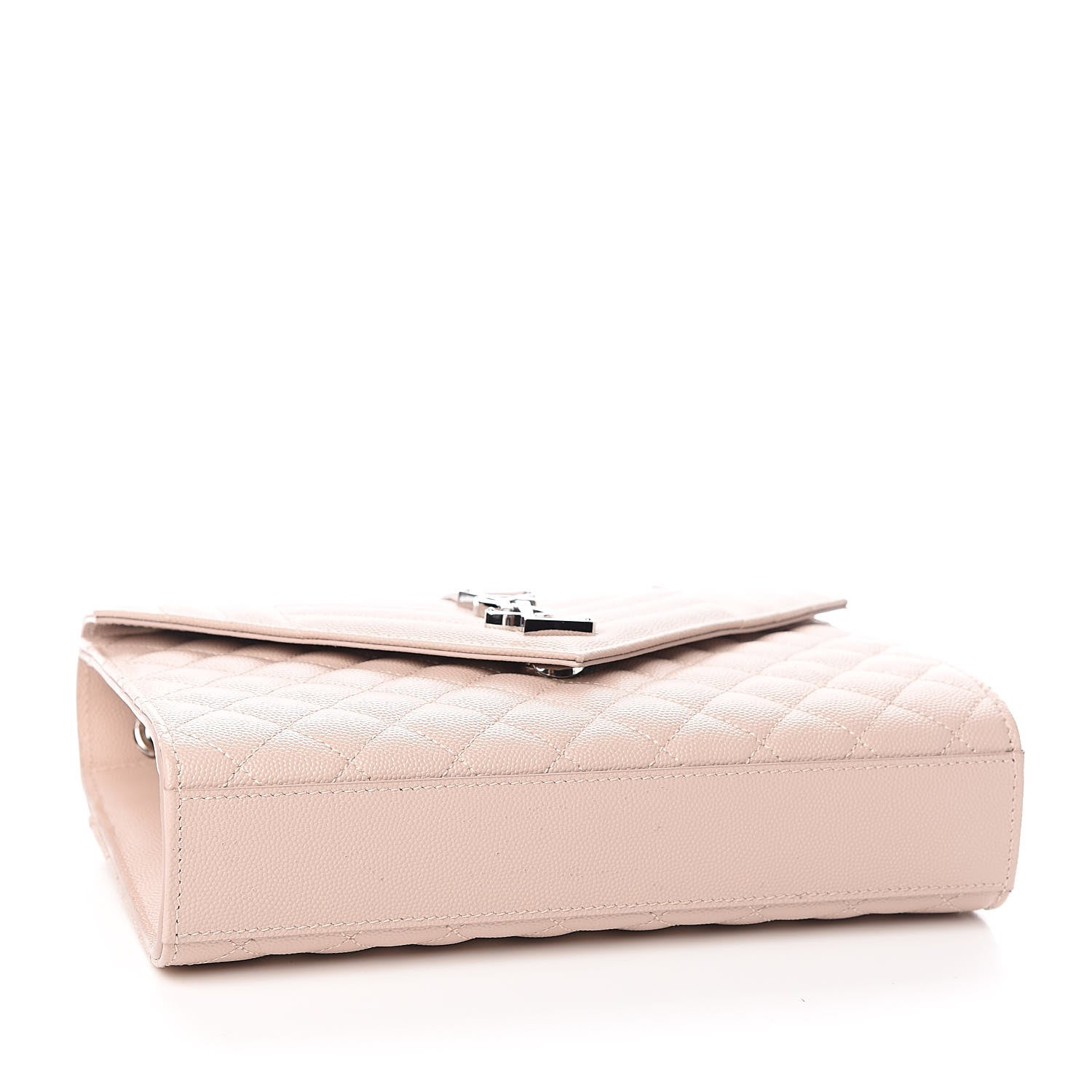 Saint Laurent Grain De Poudre Textured Mixed Matelasse Medium Triquilt Monogram Satchel Marble Pink 4 of 9