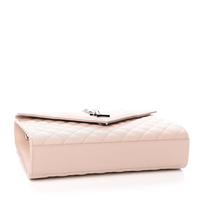 Saint Laurent Grain De Poudre Textured Mixed Matelasse Medium Triquilt Monogram Satchel Marble Pink 4 of 9