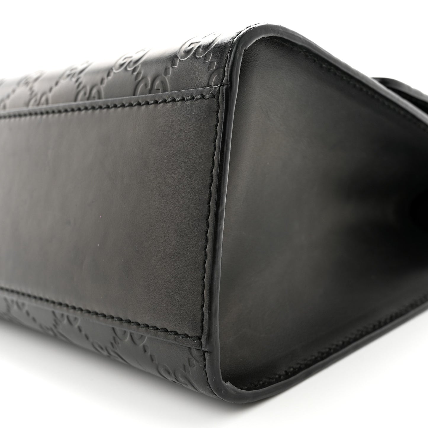 Guccissima Medium Padlock Shoulder Bag Black