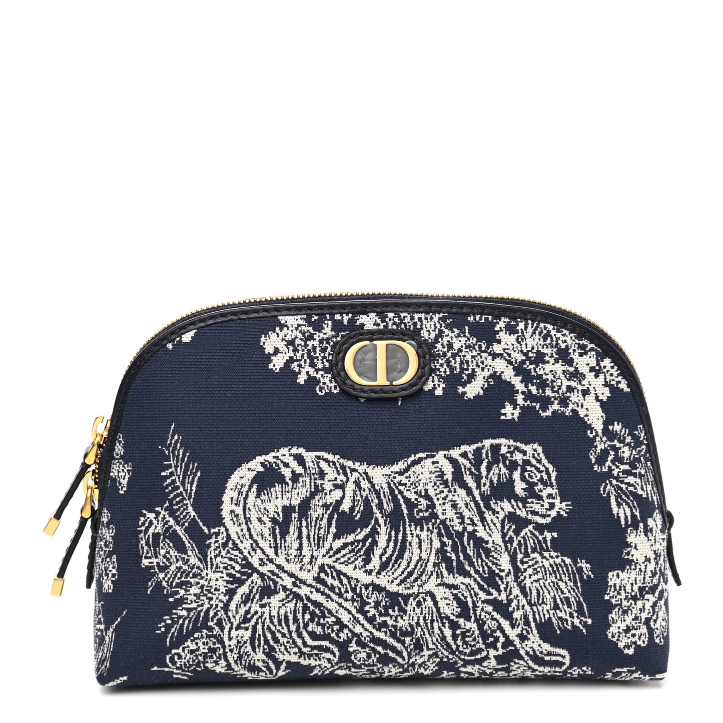Embroidered Toile De Jouy 30 Montaigne Cosmetic Pouch Blue