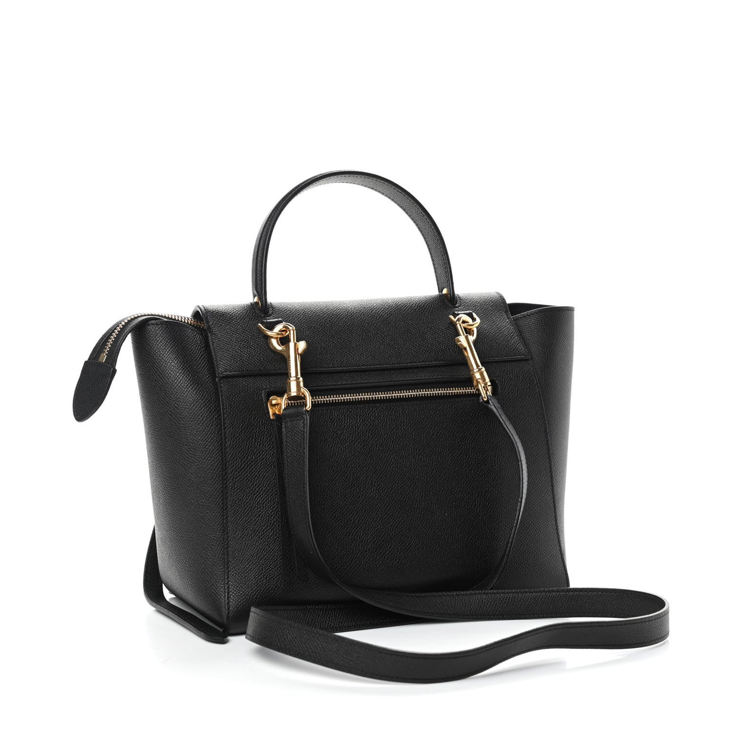 Grained Calfskin Micro Belt Bag Black