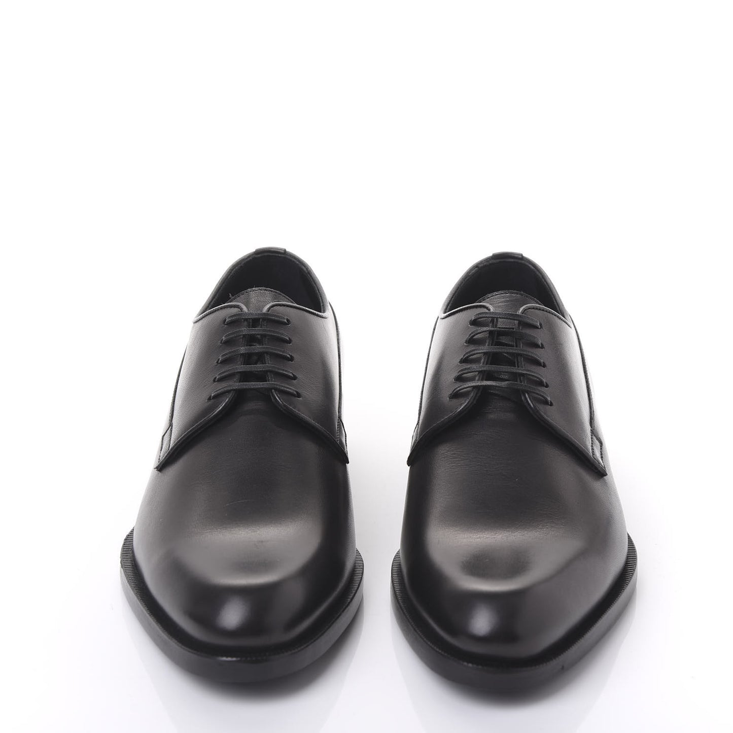 Brushed Calfskin Derby Shoes 39 Black