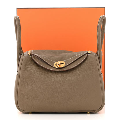 Hermes Taurillon Clemence Lindy 26 Etoupe 11 of 11