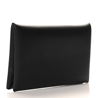Hermes Epsom Calvi Card Case Black 3 of 7