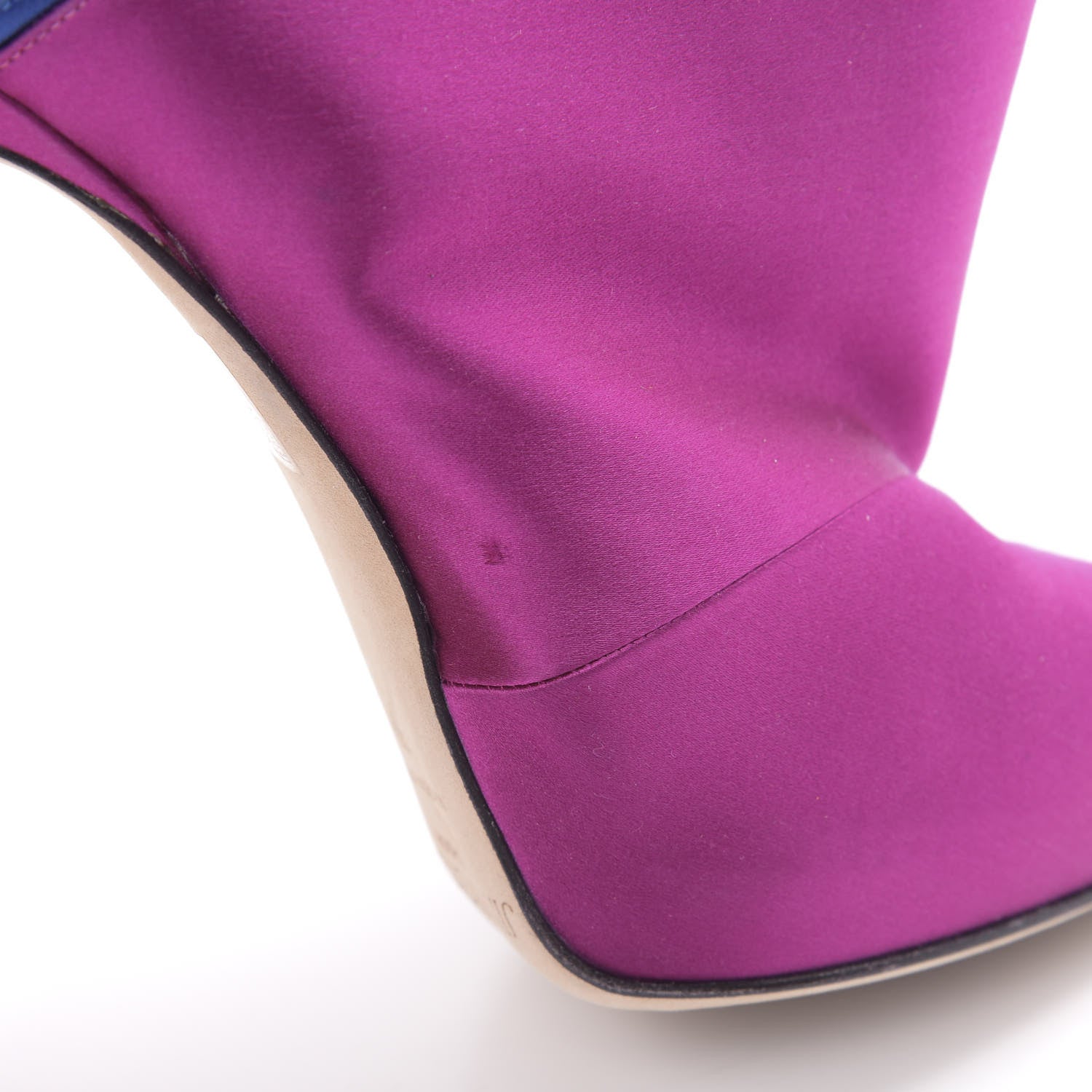 Jimmy Choo Satin Dwyer Boot 37 Purple 10 of 11
