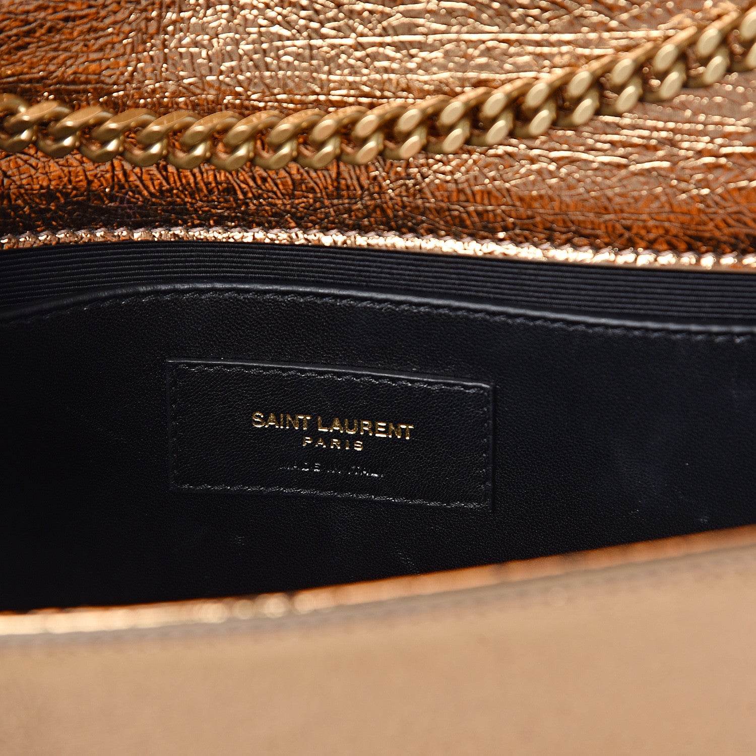 Saint Laurent Metallic Calfskin Small Classic Monogram Kate Satchel Bronze 6 of 9