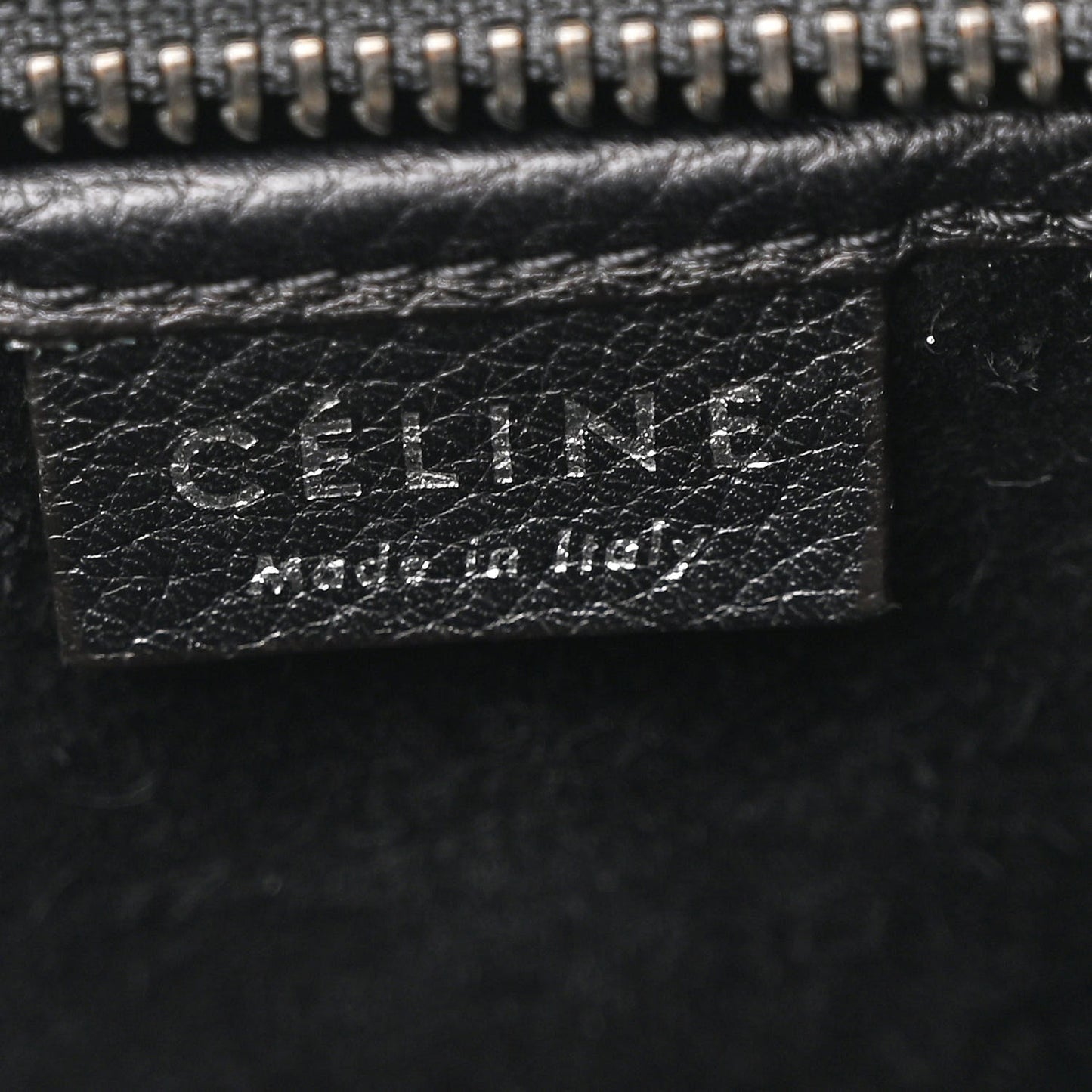 Drummed Calfskin Nano Luggage Black
