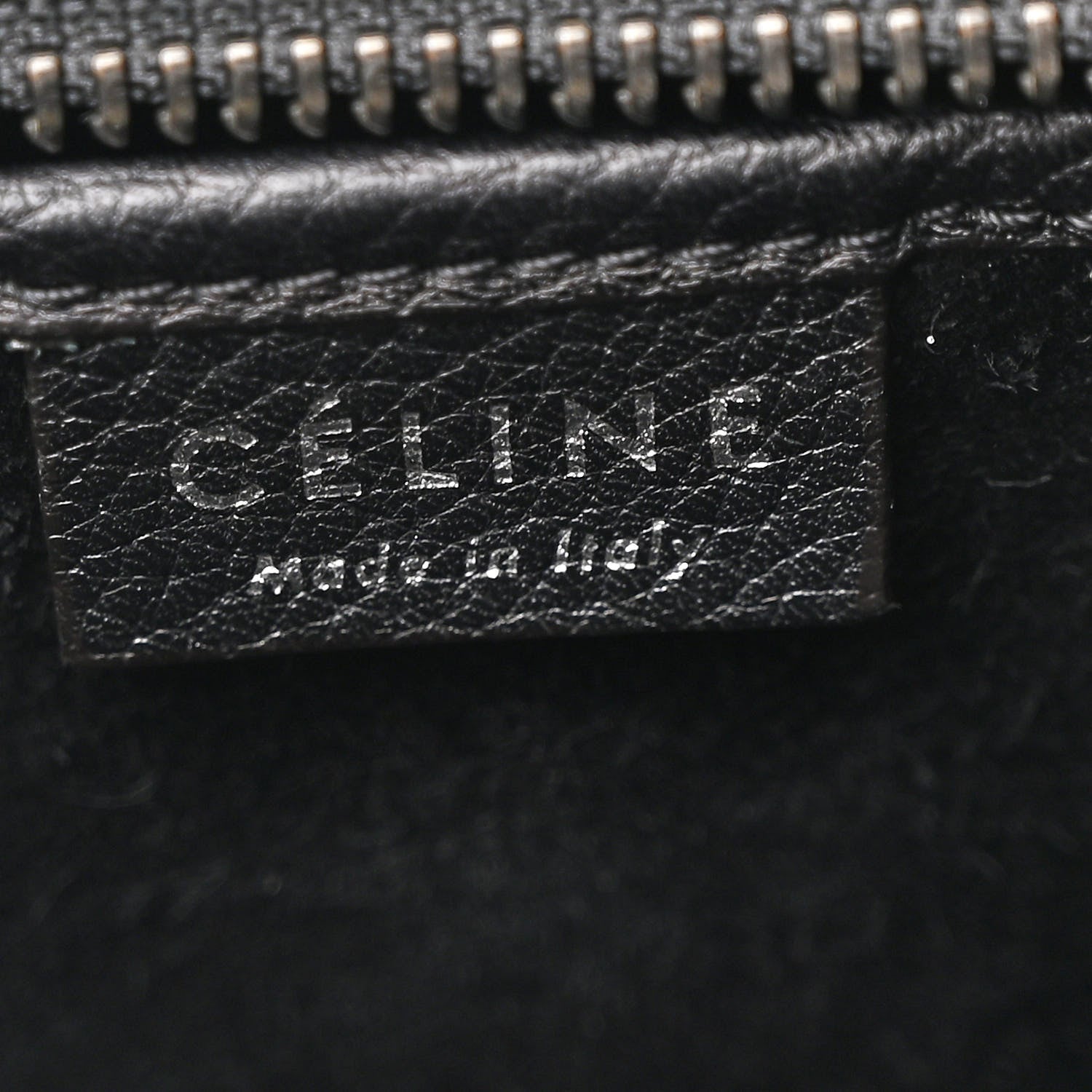Celine Drummed Calfskin Nano Luggage Black 7 of 13