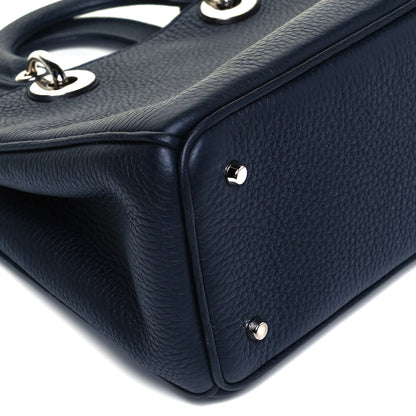 Christian Dior Bullcalf Small Diorissimo Tote Navy Fuchsia 5 of 9