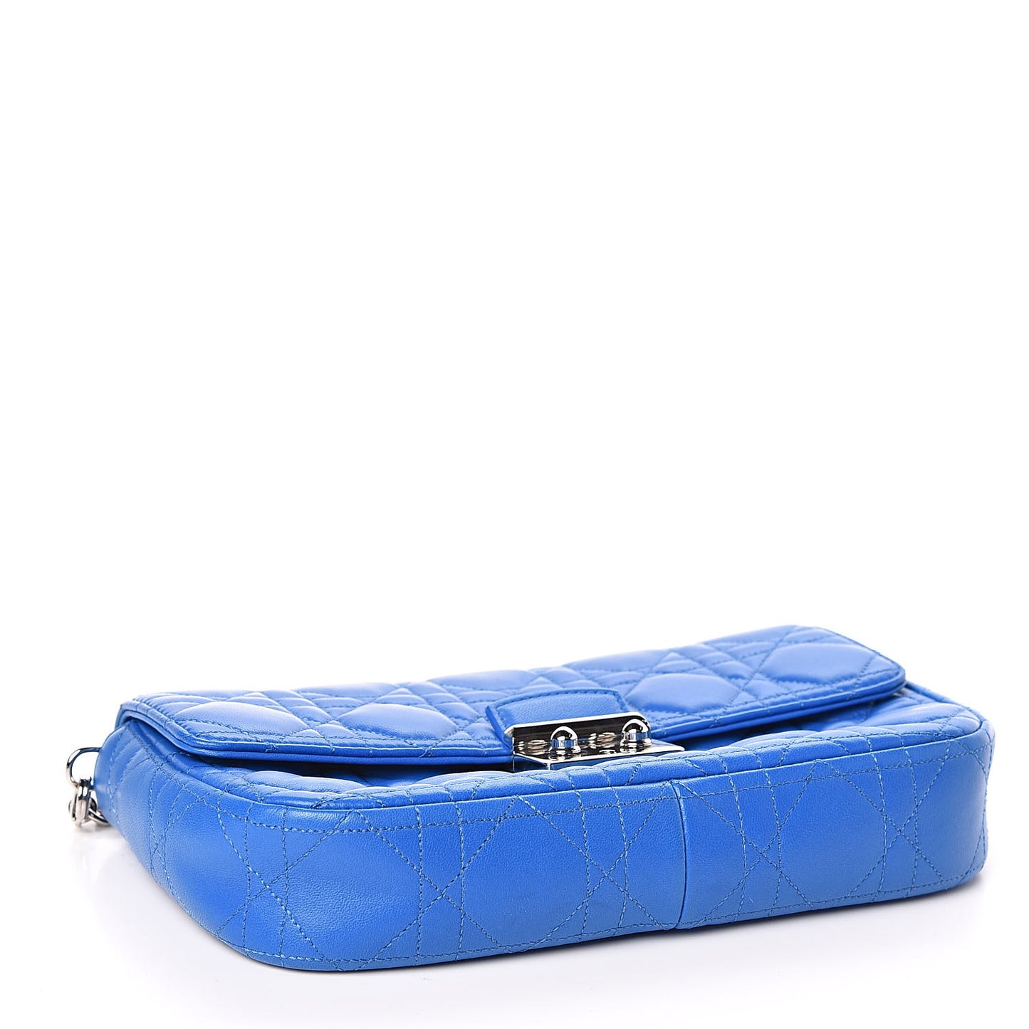 Lambskin Cannage Miss Dior Promenade Pouch Blue