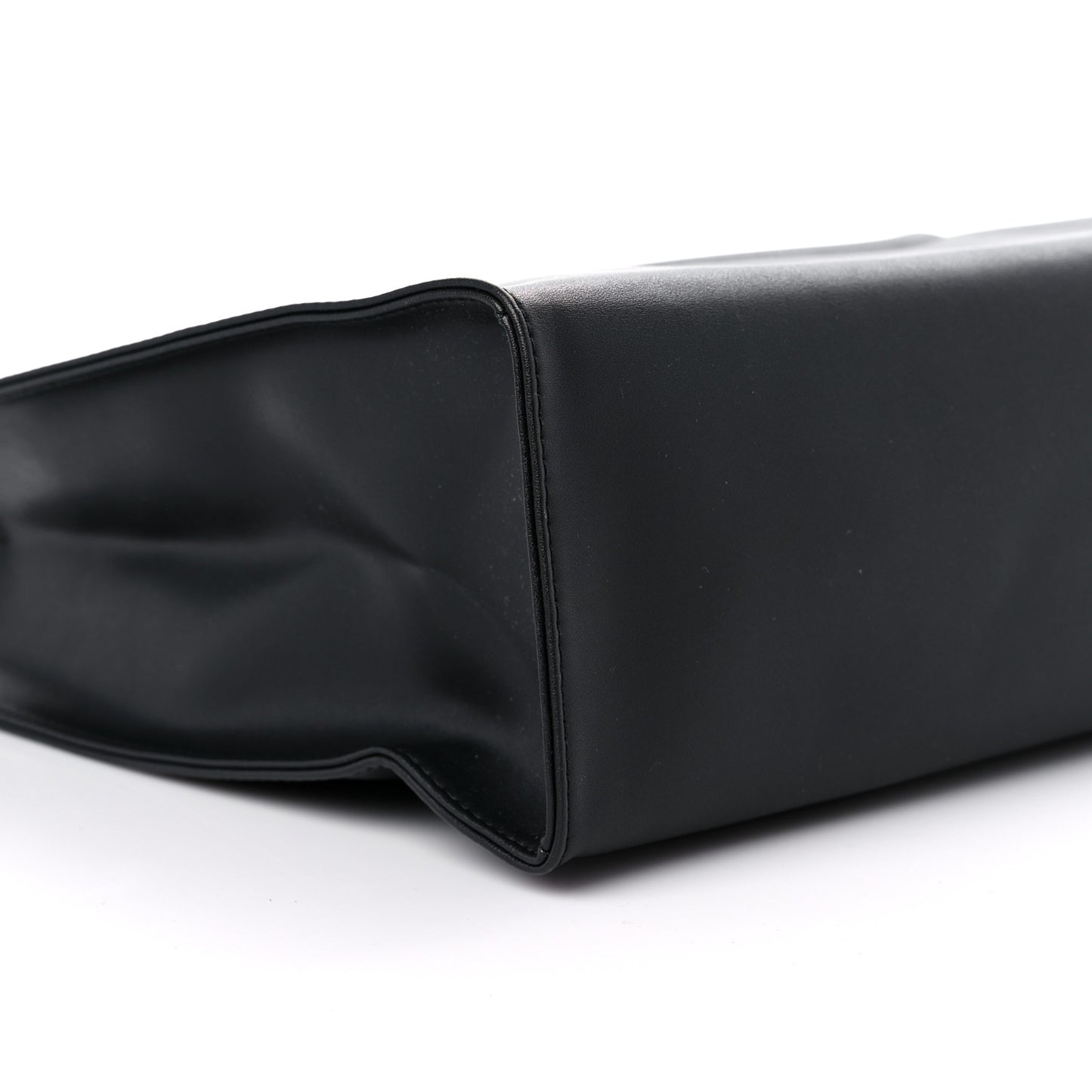 Vegan Leather Medium Shopping Bag Black