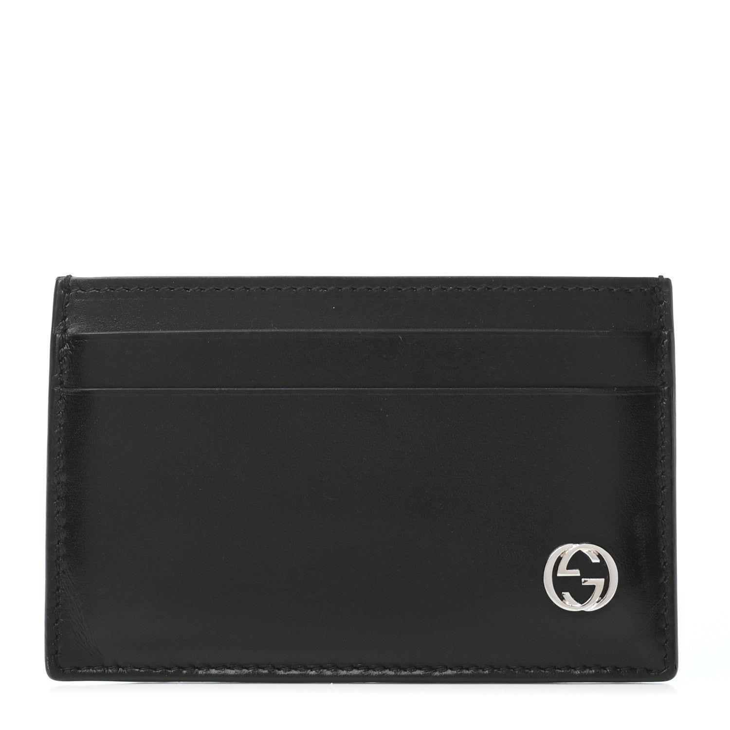 Gucci Calfskin GG Card Holder Black 1 of 8