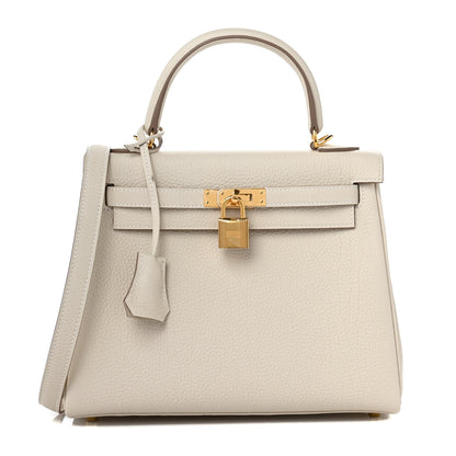 Hermes Togo Kelly Retourne 25 Craie 1 of 9