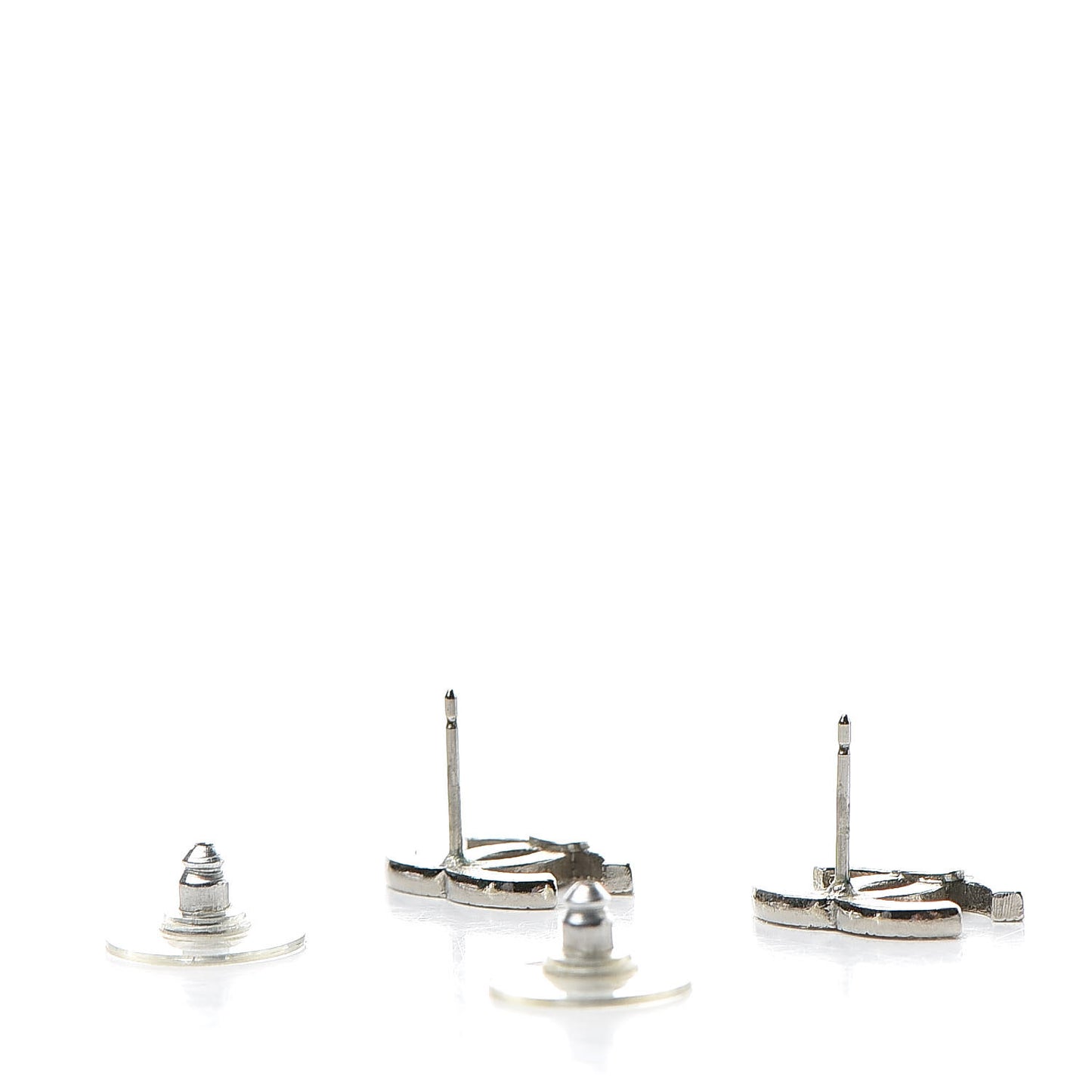Crystal CC Earrings Silver