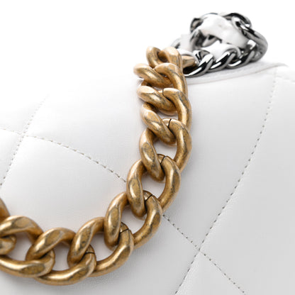 Chanel Lambskin Quilted Medium Chanel 19 Flap White 9 of 11