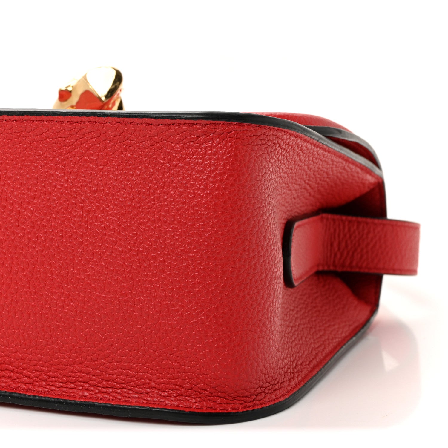 Alexander McQueen Grained Calfskin Padlock Crossbody Bag Red 9 of 9