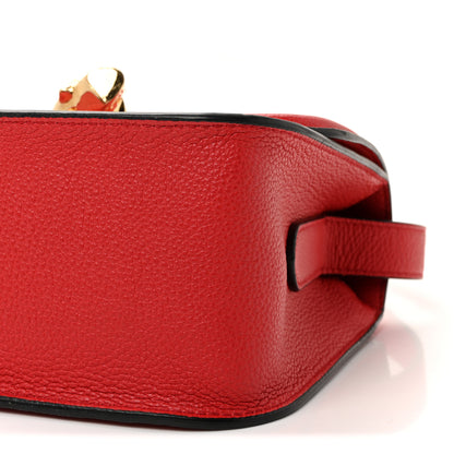 Alexander McQueen Grained Calfskin Padlock Crossbody Bag Red 9 of 9