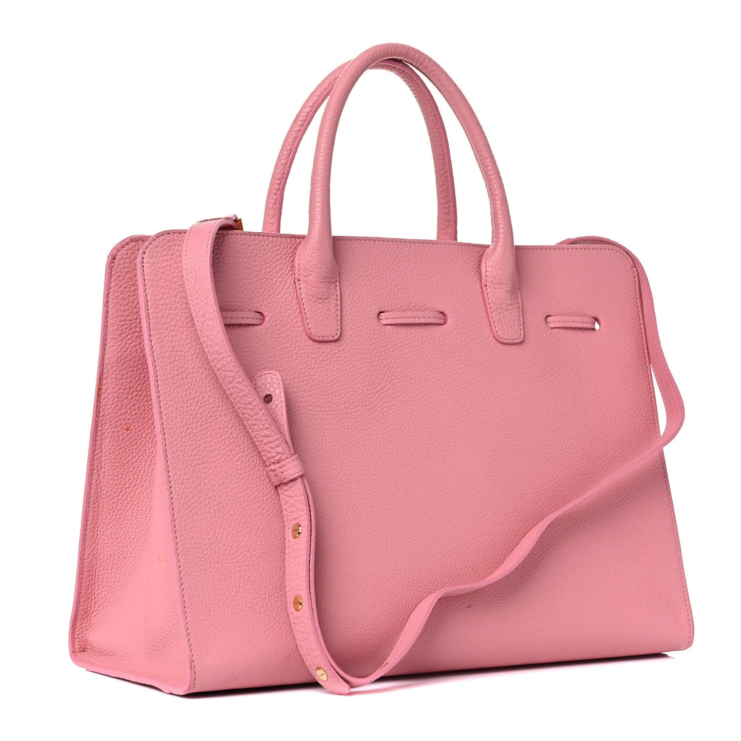 Tumbled Calfskin Large Sun Bag Peony