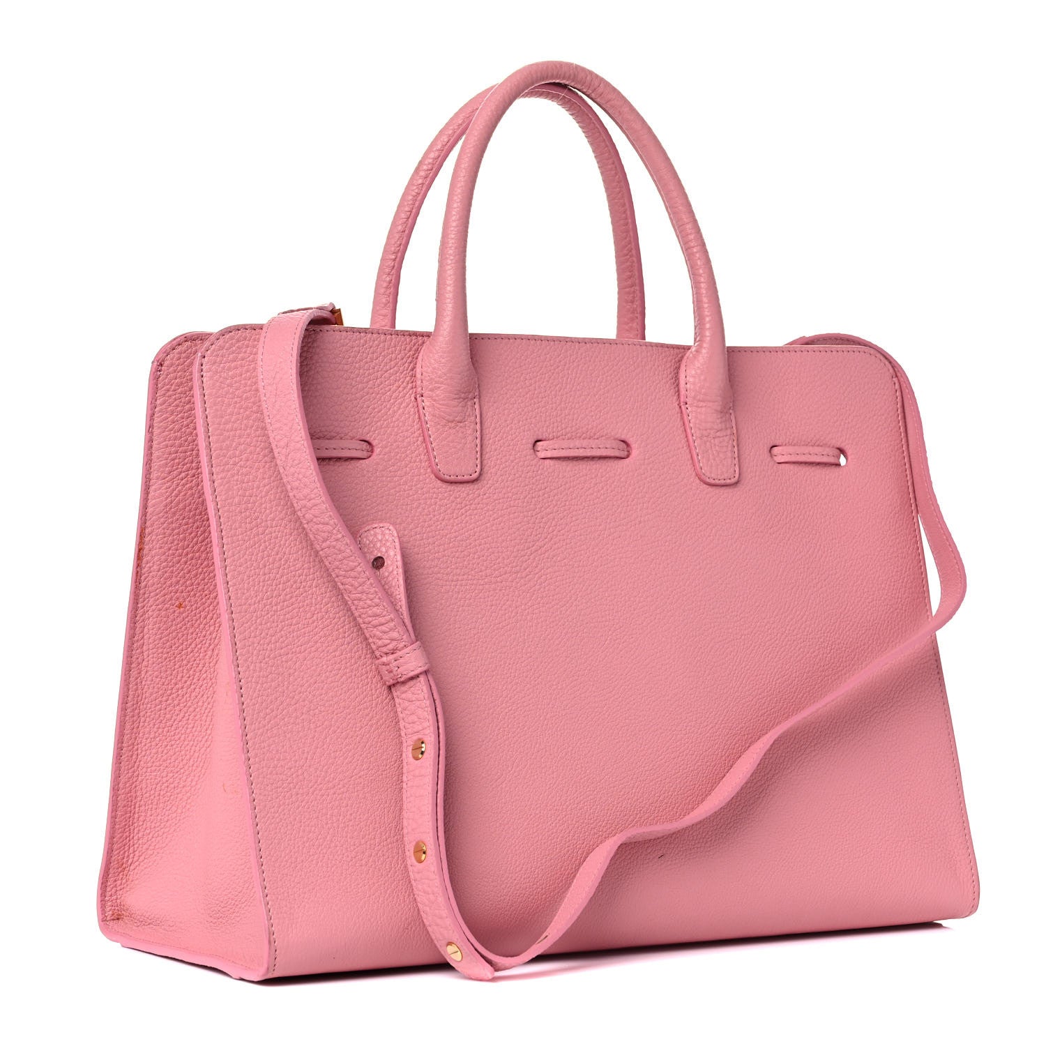 Mansur Gavriel Tumbled Calfskin Large Sun Bag Peony 3 of 21