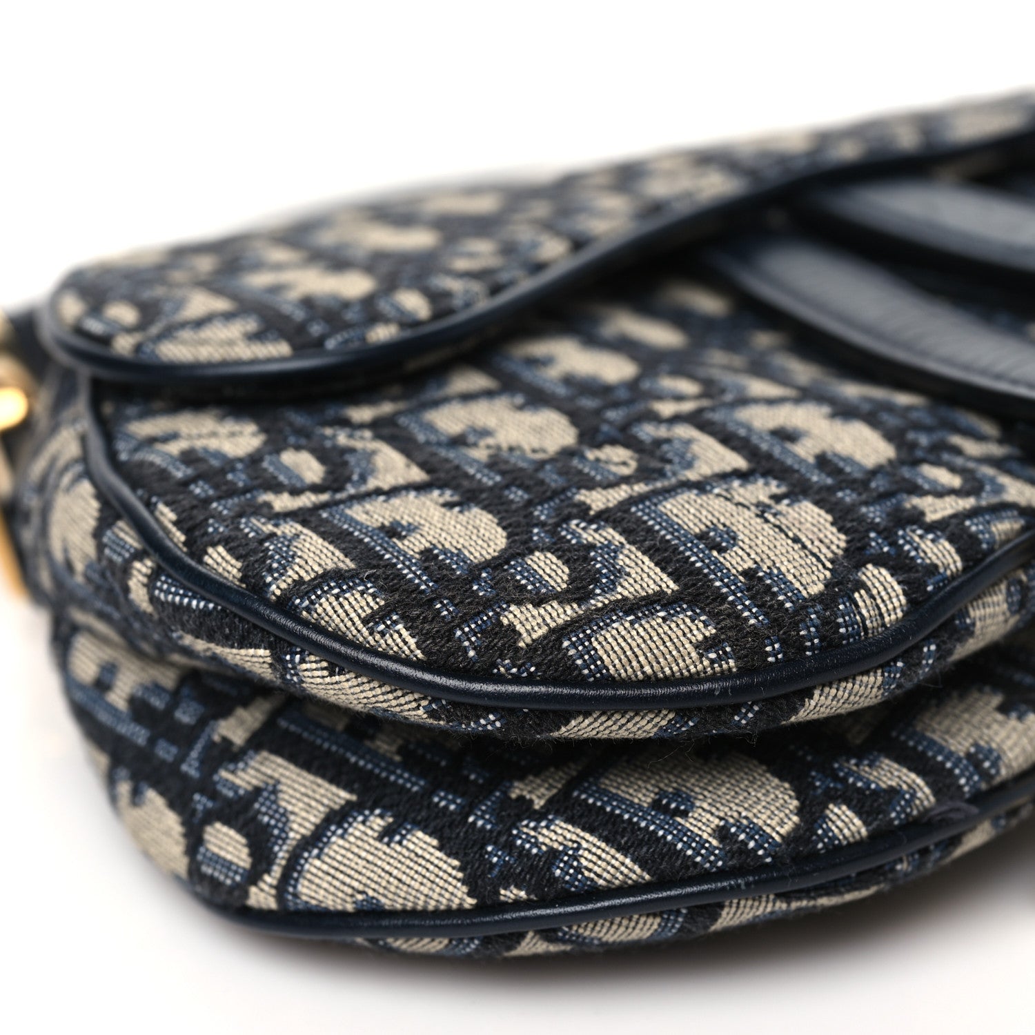 Christian Dior Oblique Mini Saddle Bag Blue 9 of 10