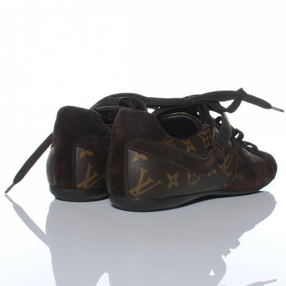 Louis Vuitton Suede Monogram Globe Trotter Sneakers 38 4 of 7
