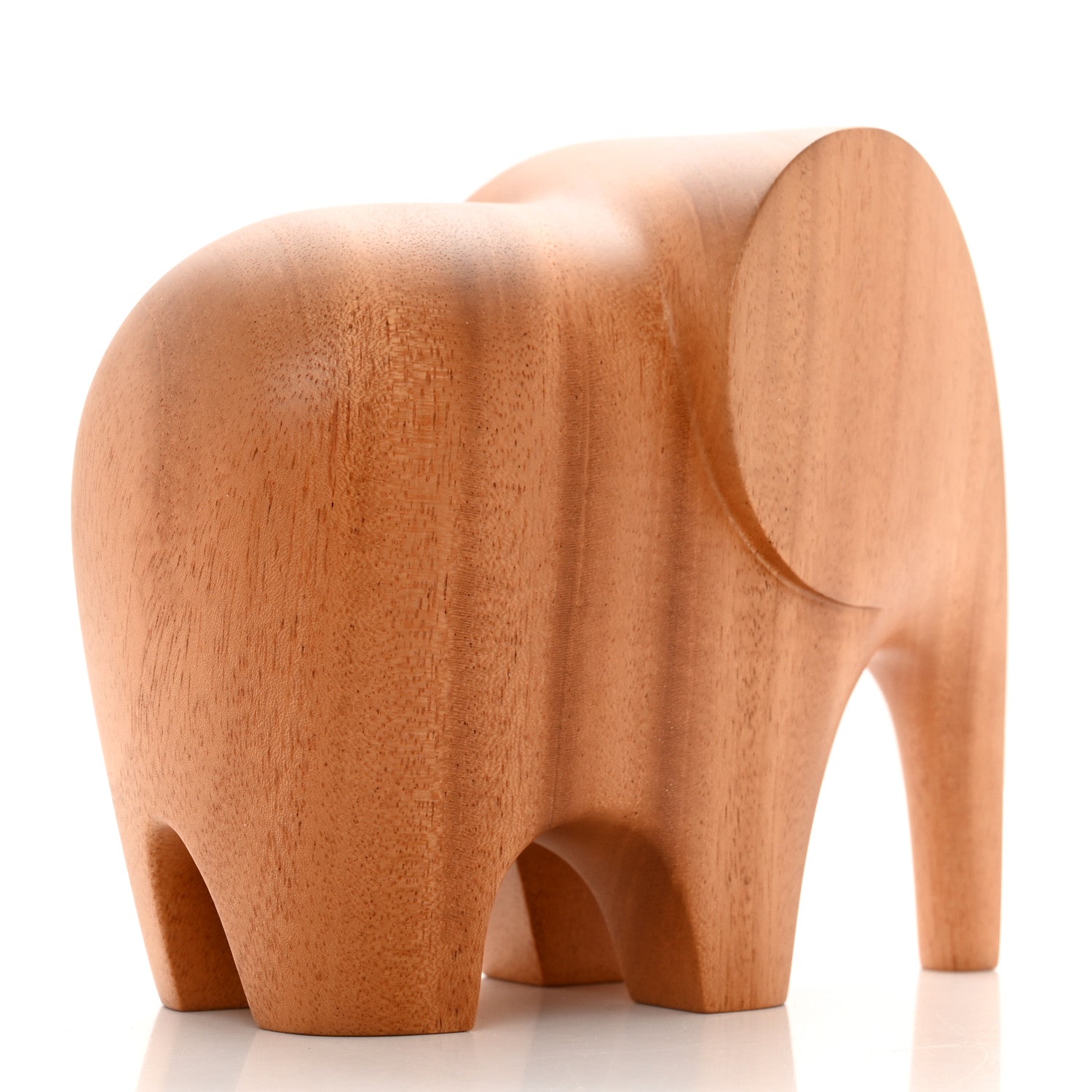 Hermes Mahogany Wood Elephant Lao Paperweight Naturel 3 of 8