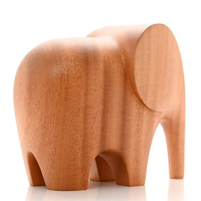 Hermes Mahogany Wood Elephant Lao Paperweight Naturel 3 of 8
