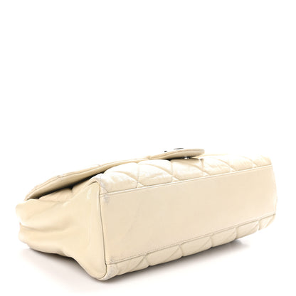 Chanel Glazed Caviar Medium Nature Flap Bag White 4 of 10