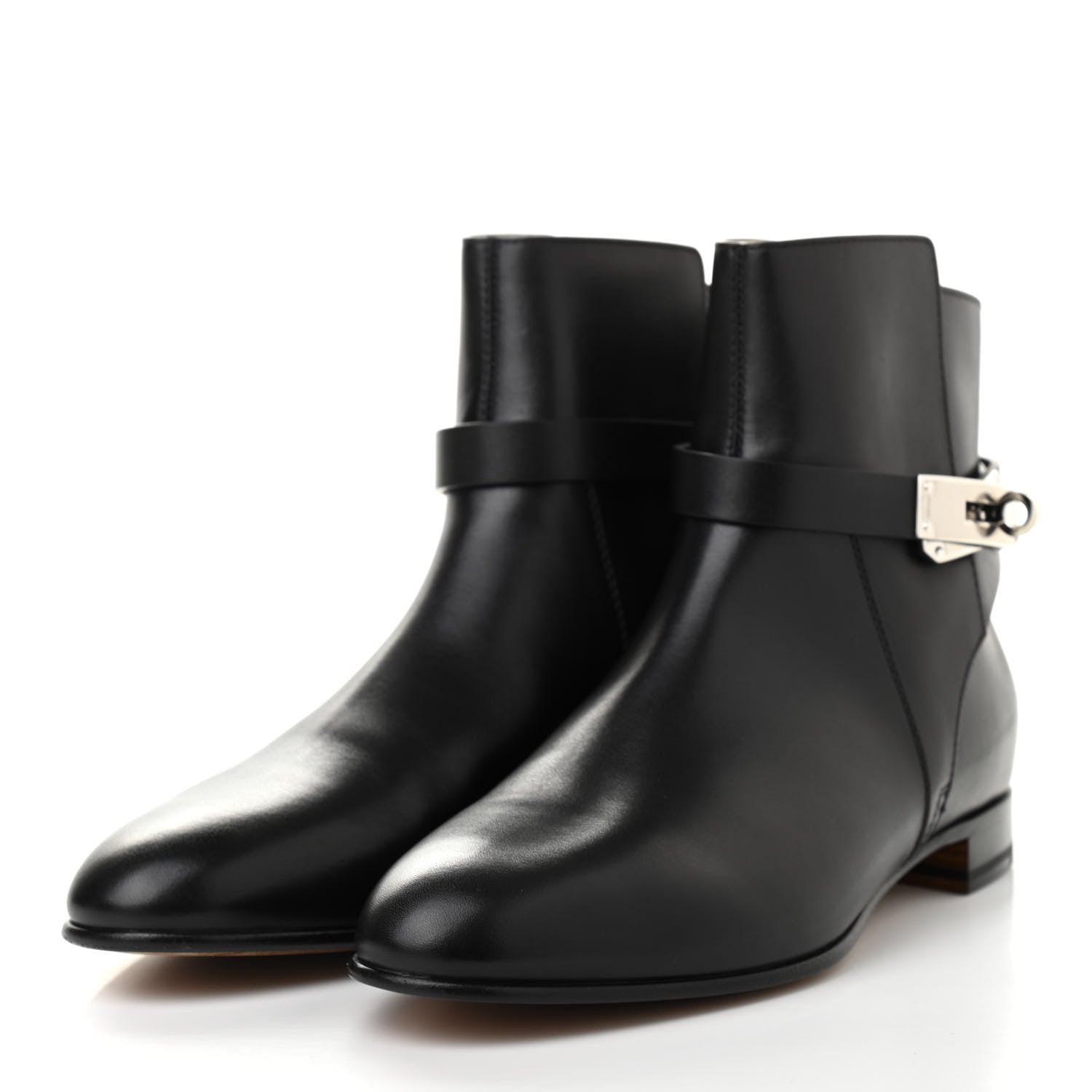 Hermes Calfskin Neo Low Boots 38 Black 3 of 8