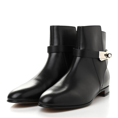 Hermes Calfskin Neo Low Boots 38 Black 3 of 8