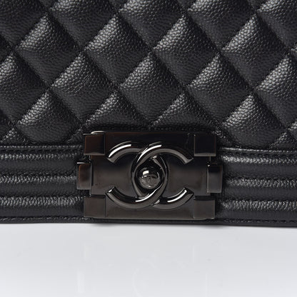 Chanel Caviar Quilted Medium Boy Flap So Black 8 of 11