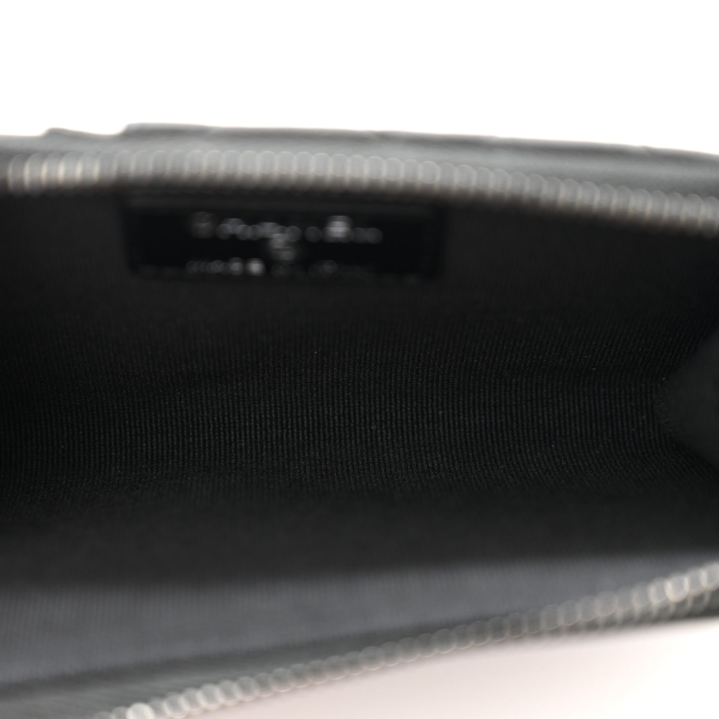 Lambskin Quilted Zip Card Holder So Black