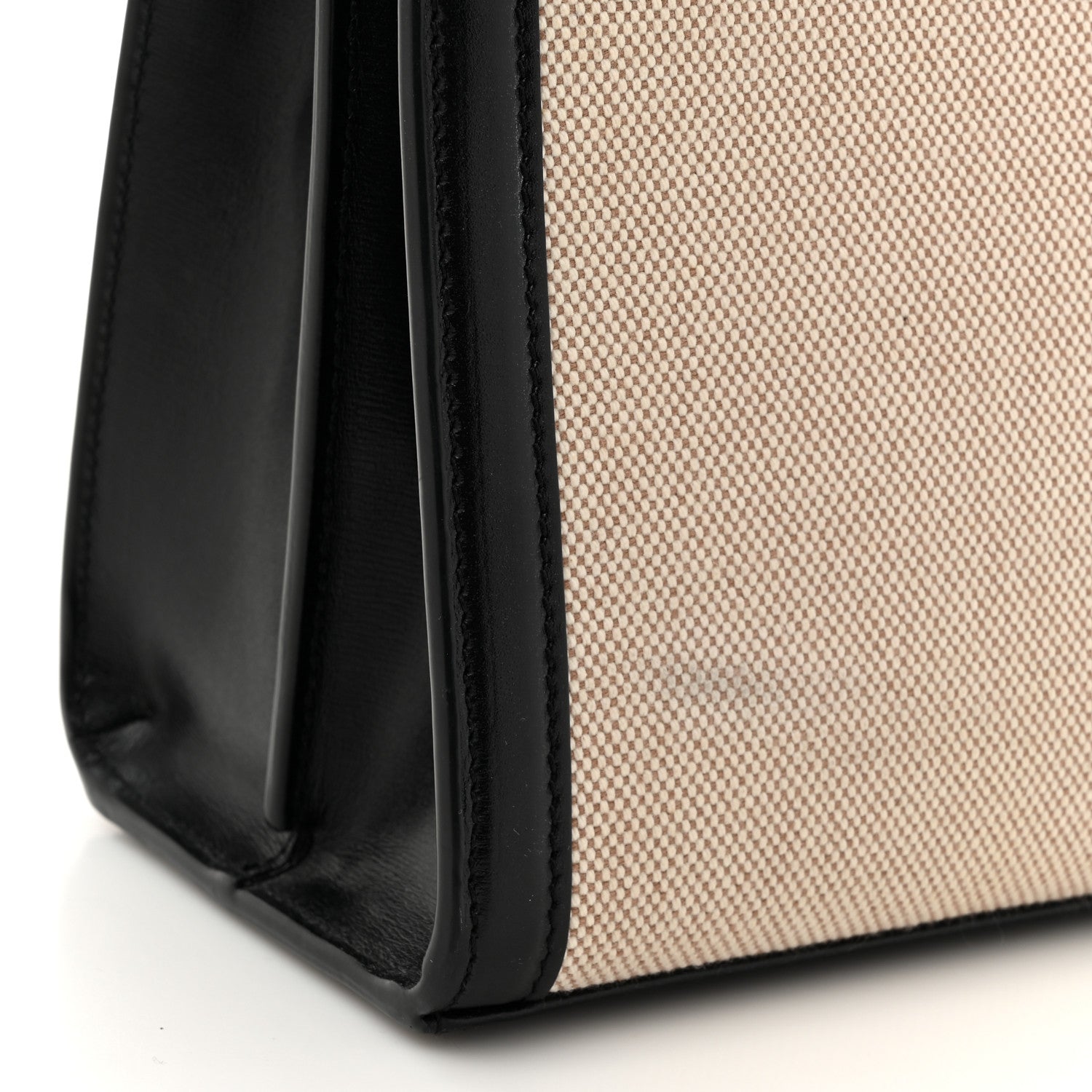 Saint Laurent Canvas Calfskin Medium Classic Monogram Cassandra Top Handle Natural Black 13 of 13
