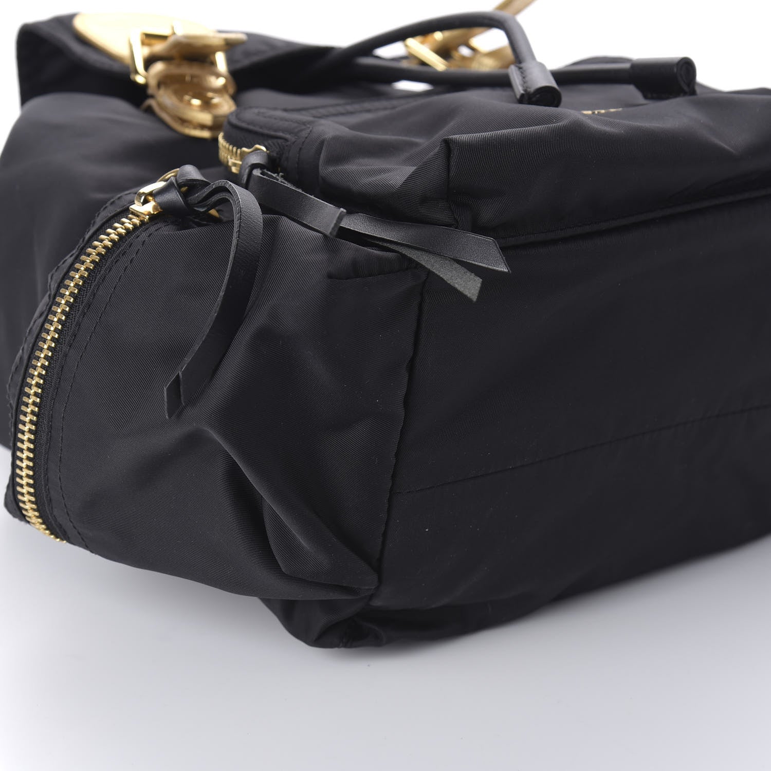 Burberry Nylon Medium Rucksack Runway Backpack Black Gold 5 of 9