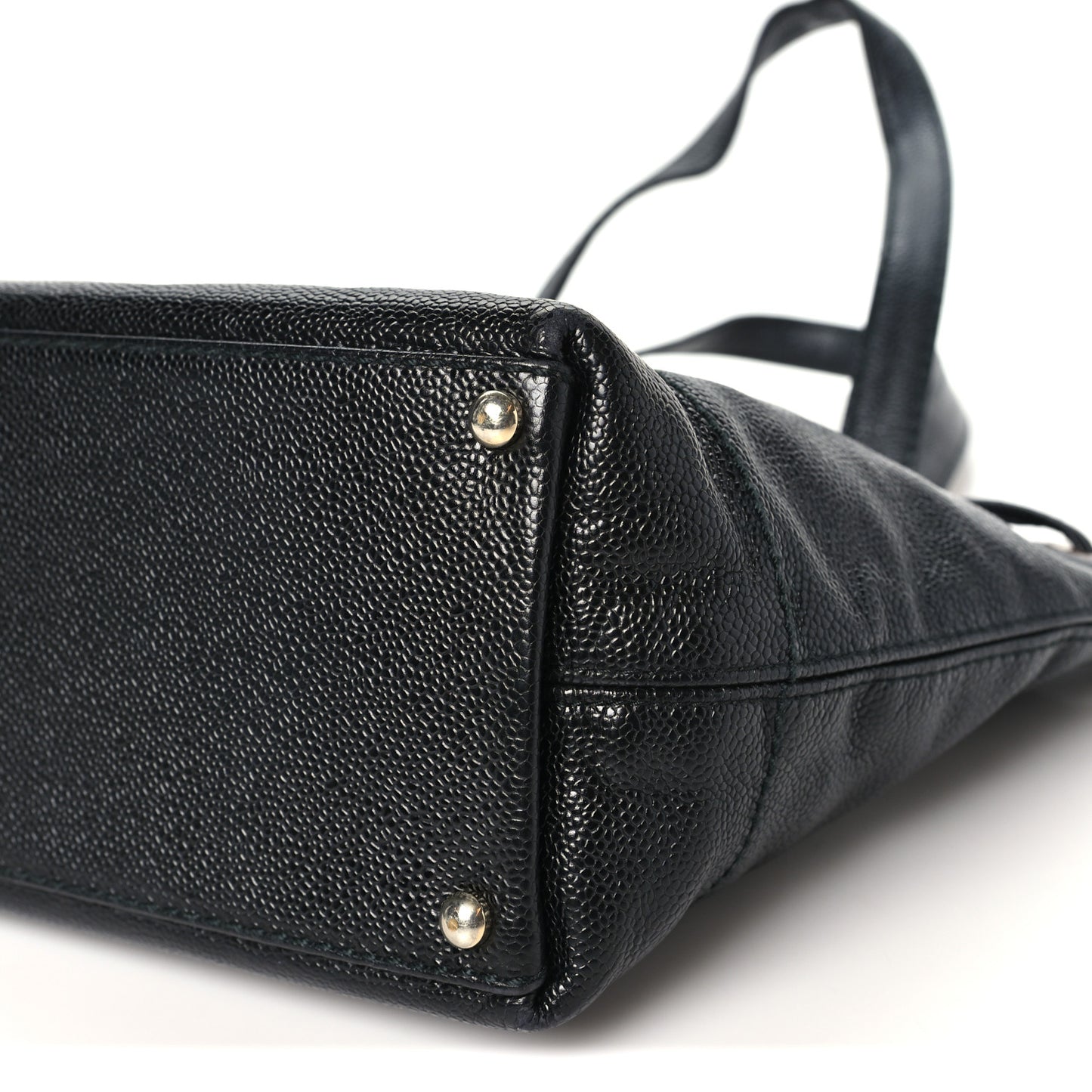 Caviar Tortoise Timeless CC Drawstring Bucket Bag Black