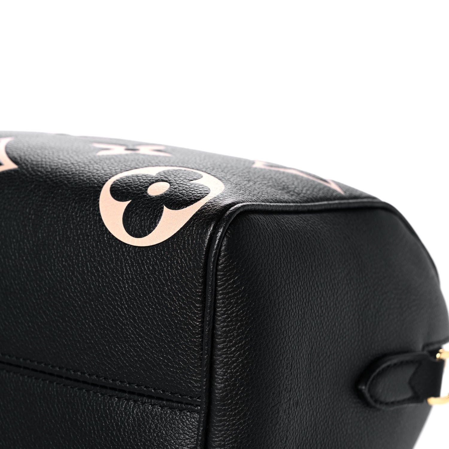 Louis Vuitton Empreinte Monogram Giant Speedy Bandouliere 25 Black Beige 5 of 12