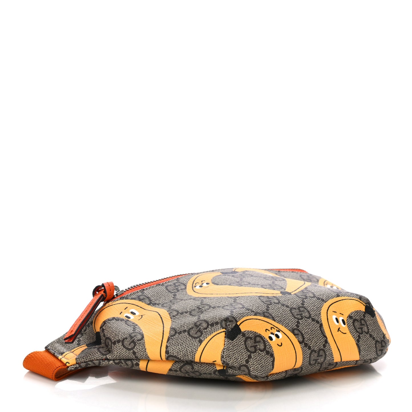 GG Supreme Monogram Banana Childrens Belt Bag Beige Ebony Multicolor Carrot Orange