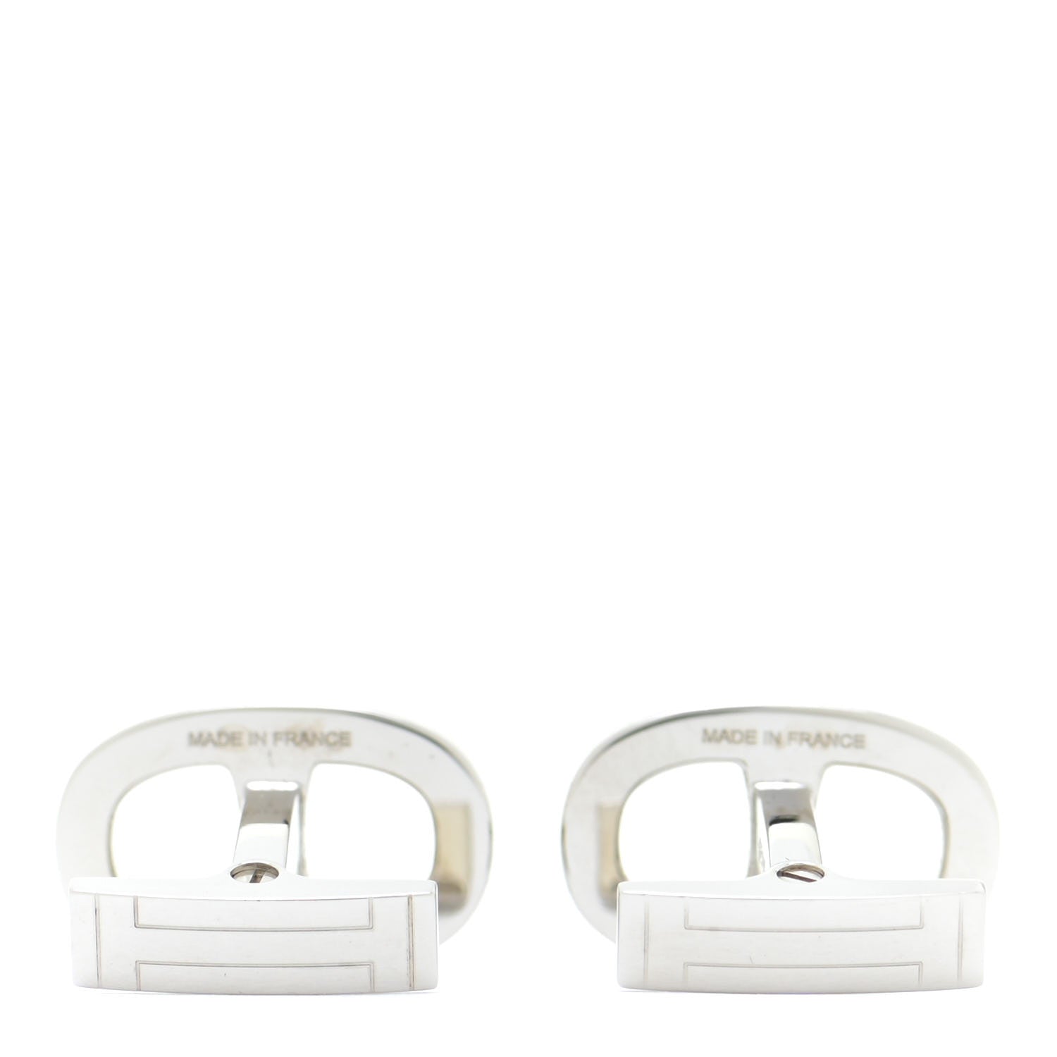 Hermes Lacquer Palladium Marine Cufflinks 3 of 6