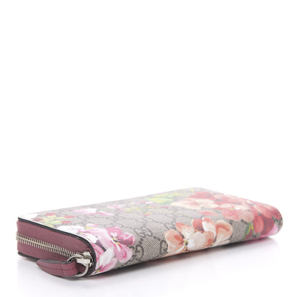 Gucci GG Supreme Monogram Blooms Zip Around Wallet Beige Multicolor Dry Rose 4 of 9