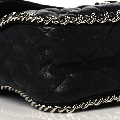 Chanel Washed Lambskin Quilted Maxi Chain Around Flap Black 9 of 10